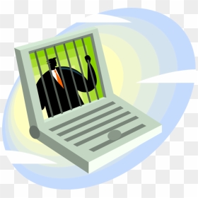 Vector Illustration Of Incarcerated Businessman Prisoner - Graphic Design, HD Png Download - prison bars png