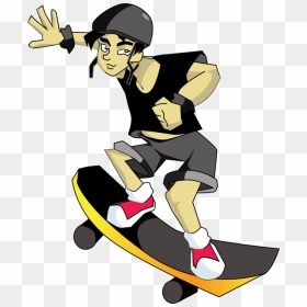 Skateboarding Equipment And Supplies,player,yellow, HD Png Download - skateboard png