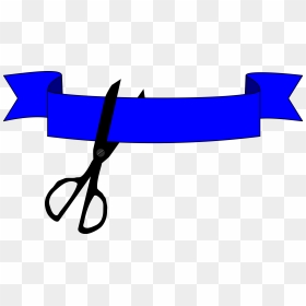 Clip Art Cutting Blue Ribbon Free Download Clipart - Ribbon Cutting Clip Art Free, HD Png Download - blue ribbon png