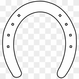 White Horse Shoe Silhouette, HD Png Download - horseshoe png