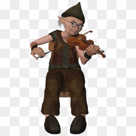 Old Man With A Violin In His Hands Cartoon, HD Png Download - violin png