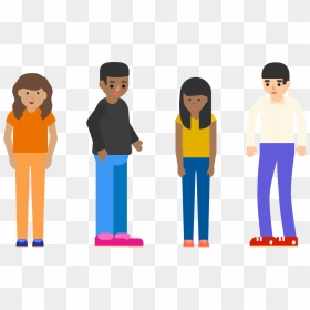 4 People Standing Clipart , Png Download - Clip Art Person Standing, Transparent Png - people standing and talking png