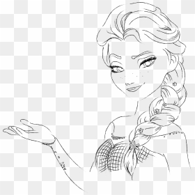 Elsa Clip Arts - Disney Princess Clipart Black And White, HD Png Download - elsa png