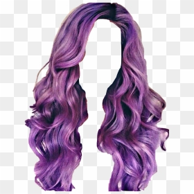 #purple #hair #wig #freetoedit - Blonde Purple Pastel Extensions, HD Png Download - wig png