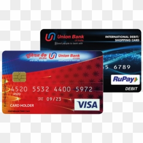Debit Card Atm Card Credit Card Union Bank Of India - India Only Debit Card, HD Png Download - credit card png