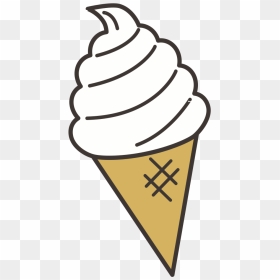 Ice Cream Cone - Soft Serve Ice Cream Cone Clip Art, HD Png Download - ice cream cone png