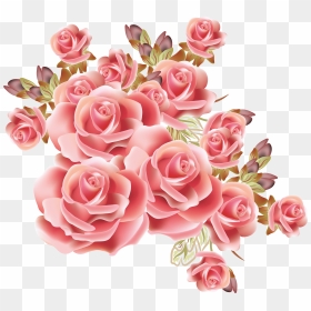 Transparent Pink Rose Border Png - Old Rose Flower Border, Png Download - pink rose png