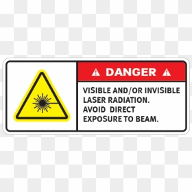 Danger Visible And/or Invisible Laser Radiation - Danger Invisible Laser Light, HD Png Download - laser beam png