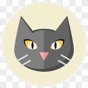 Whatsapp Sticker Katzen, HD Png Download - black cat png