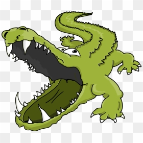 Alligator Cartoon Open Mouth, HD Png Download - alligator png