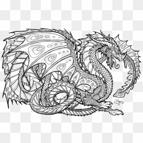 Printable 17 Fire Dragon Coloring Pages - Dragon Coloring Pages For Adults, HD Png Download - realistic fire png