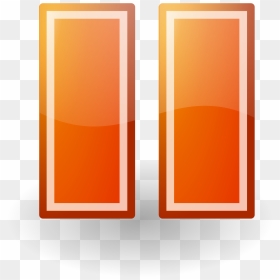 Pause Orange Button Tango Style Clip Arts - Button, HD Png Download - pause button png