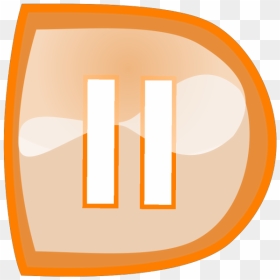 Orange Pause Button Png Icons, Transparent Png - pause button png