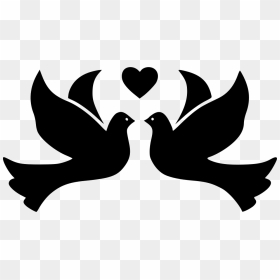 Bird Birds Dove Doves Flight Fly Flying Peace Heart - Wedding Dove Icon Png, Transparent Png - birds flying png