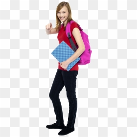 Young Girl Student Png Image - Student College Girl Png, Transparent Png - student png