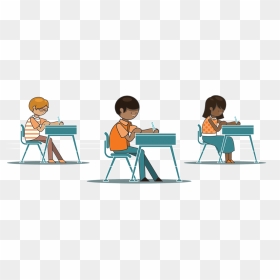 Cartoon Of Students - Student In Classroom Cartoon, HD Png Download - student png