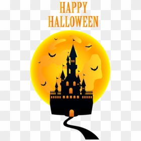 Free Png Happy Halloween With Castle Png Images Transparent - Clip Art, Png Download - happy halloween png