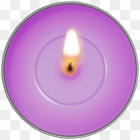 Round Purple Candle Png Clip Art, Transparent Png - candle flame png