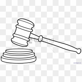 Free Png Download Gavel Drawing Png Images Background - Judges Hammer Clipart Black And White, Transparent Png - gavel png
