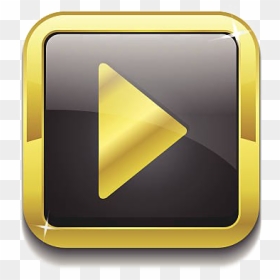 Gold Play Button Png Pic - Play Button Gold Png, Transparent Png - play png
