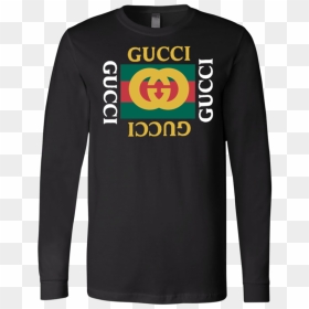 Tt0084 Gucci Logo Long Sleeve T-shirt - Long-sleeved T-shirt, HD Png Download - gucci png