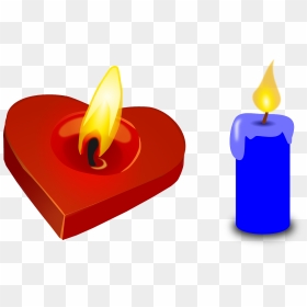 Candles Clipart Candle Flame - Valentine Candles Png, Transparent Png - candle flame png