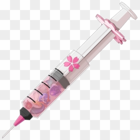 Bb Syringe - Transparent Background Syringe Pink Clipart, HD Png Download - syringe png