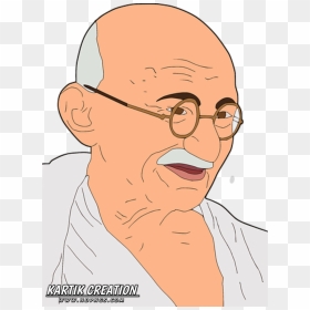 15 August Independence Day Wallpaper Hd - Cartoon Image Of Mahatma Gandhi, HD Png Download - 15 august png