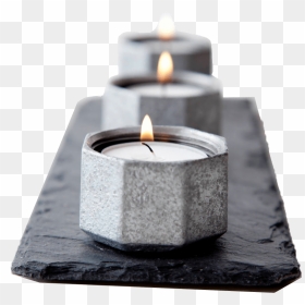 Slate Candle Holder Rectangular Shape Flat Surface - Flame, HD Png Download - candle flame png