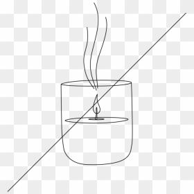Line Art, HD Png Download - candle flame png