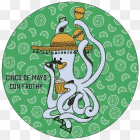 Sticker For Cinco De Mayo/cinco De Frothy - Cartoon, HD Png Download - cinco de mayo png