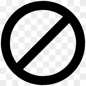 Stop Or Prohibition Sign Svg Png Icon Free Download - Black No Sign Png, Transparent Png - stop png