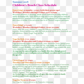 Summer 2018 Children"s Beach Class Schedule Dance - Coquelicot, HD Png Download - class of 2018 png