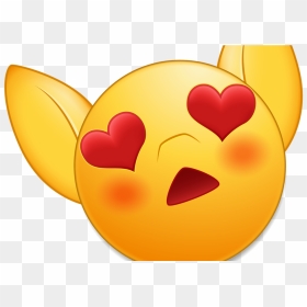 An M, Blushing, Emoji, Head, Heart, Heart Eyes - Transparent Background Emoji Yellow Heart, HD Png Download - heart eyes emoji png