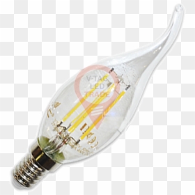4w Filament E14 Candle Flame Warm White - Incandescent Light Bulb, HD Png Download - candle flame png