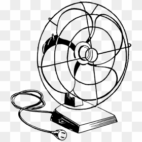Electric Fan - Fan Clipart Black And White, HD Png Download - table fan png