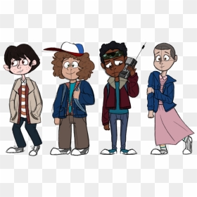 The Demodogs Overwhelm The Lab - Stranger Things Cartoon Drawing, HD Png Download - stranger things png