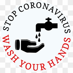 Stop Coronavirus Sign Transparent Png - Wash Your Hand Corona, Png Download - stop png
