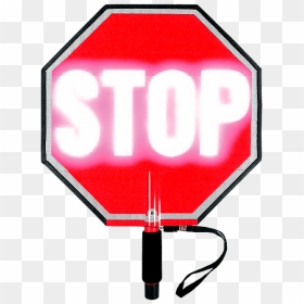 Paddle Stop Slow Flashing Led Hand Held Sign- - Hand Held Light Stop Sign, HD Png Download - stop png
