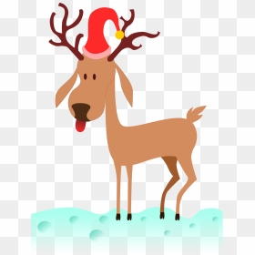 Cartoon Reindeer Clip Arts - Reindeer Transparent, HD Png Download - reindeer png