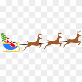 Deer And Santa Png, Transparent Png - reindeer png