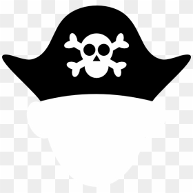 Hat Piracy Tricorne Clip Art - Pirate Hat Clip Art Black And White, HD Png Download - pirate hat png