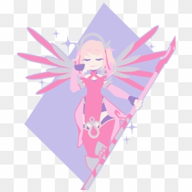 Overwatch Mercy Mercy Overwatch Gaming Pc Games Ps4 - Pink Mercy Overwatch Png, Transparent Png - mercy png