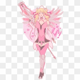 Overwatch Pink Mercy Fanart, HD Png Download - mercy png