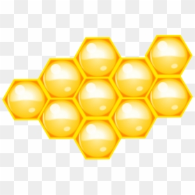 Symmetry,material,yellow Png Clipart - Clip Art Honeycomb, Transparent Png - honey png