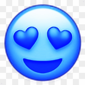 #freetoedit #emoji #love #hearts #hearteyes #blueheart - Blue Heart Eyes Emoji, HD Png Download - heart eyes emoji png