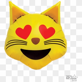 Emoji Cat Heart Eyes 22 In* , Png Download - صور ايموجي القطه, Transparent Png - heart eyes emoji png