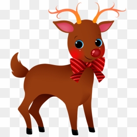 Cute Clipart Reindeer Christmas, HD Png Download - reindeer png