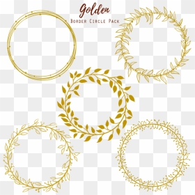 Golden Circle Wedding Frame, Gold, Golden Png And Psd - Transparent Circle Logo Png, Png Download - circle frame png