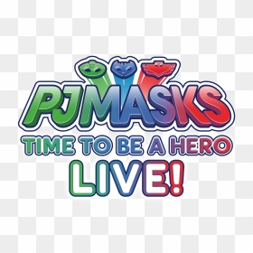 Pjmaskspresslogo - Pj Masks It's Time To Be A Hero Logo, HD Png Download - pj masks png